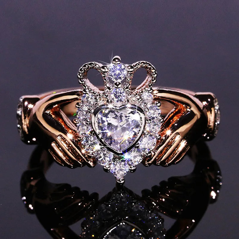 Gold Claddagh Friendship Ring