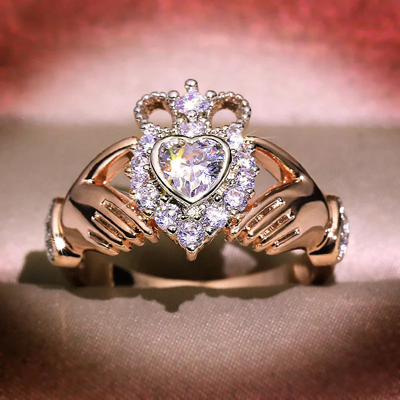 Gold Claddagh Friendship Ring