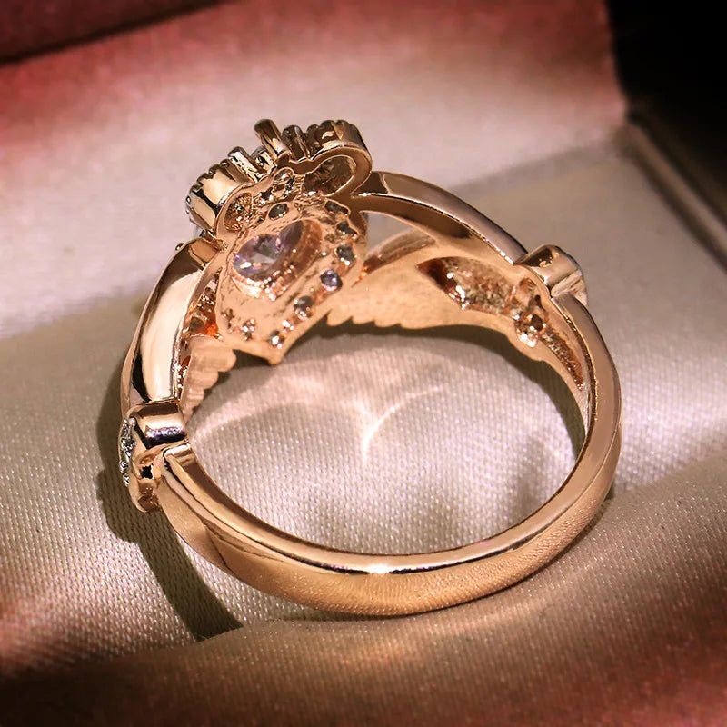 Gold Claddagh Friendship Ring