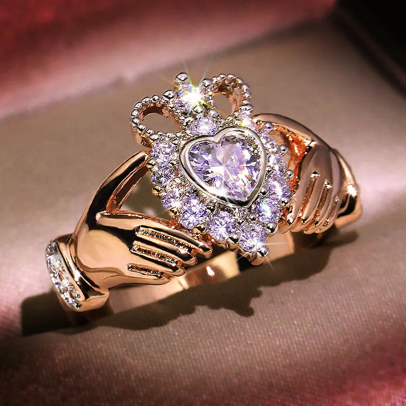 Gold Claddagh Friendship Ring