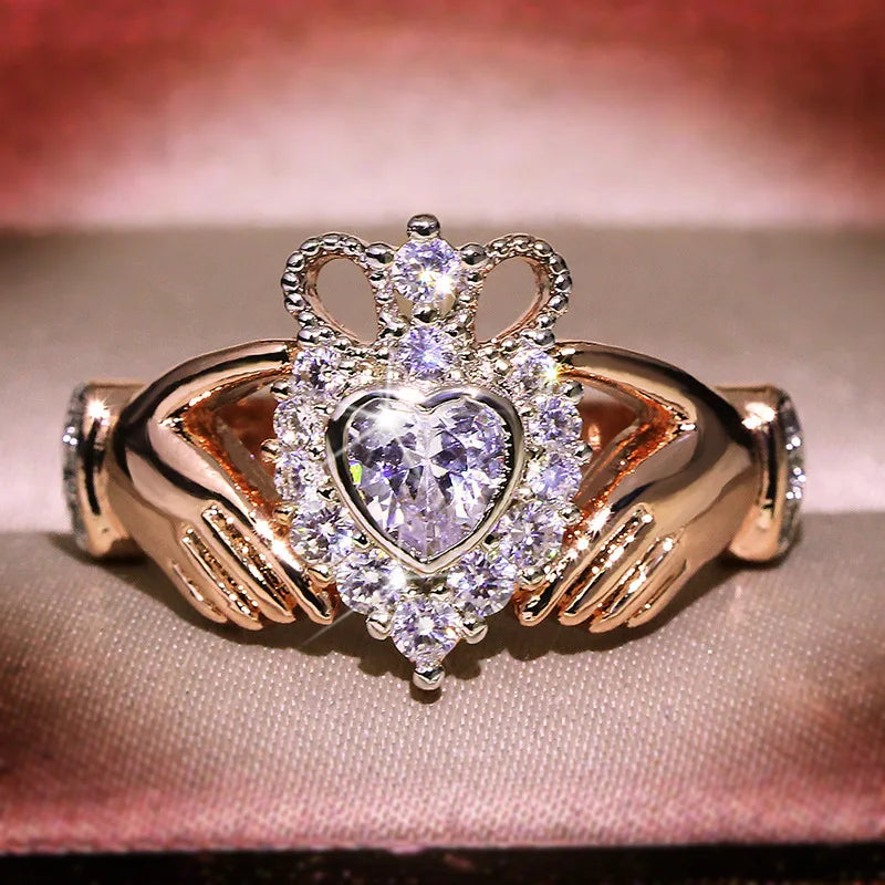 Gold Claddagh Friendship Ring