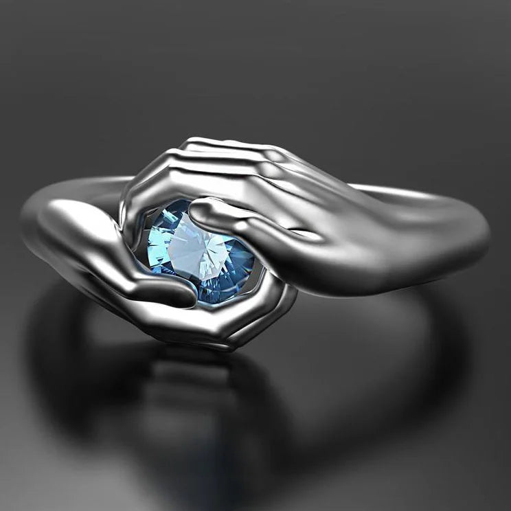 Hands Connect Claddagh Ring