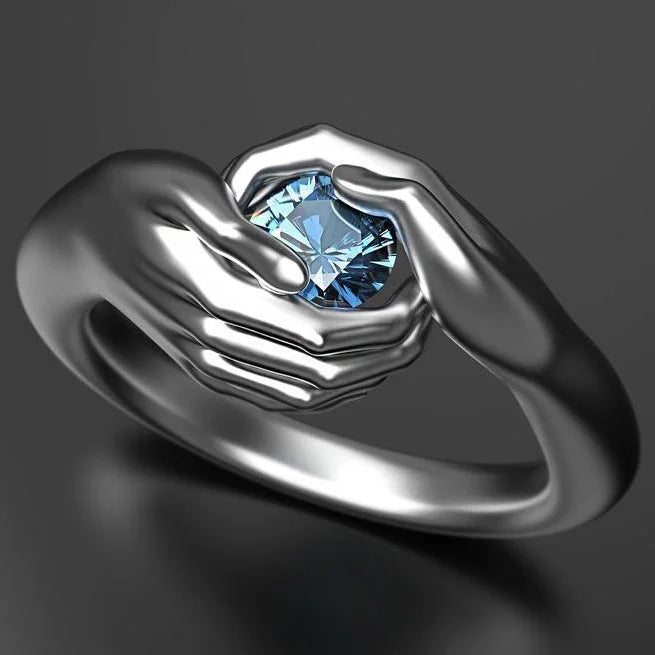 Hands Connect Claddagh Ring
