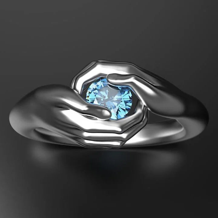 Hands Connect Claddagh Ring