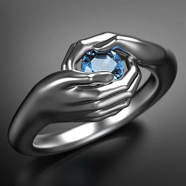 Hands Connect Claddagh Ring
